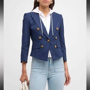 Veronica Beard Lutece Dickey Double Breasted Twill Jacket